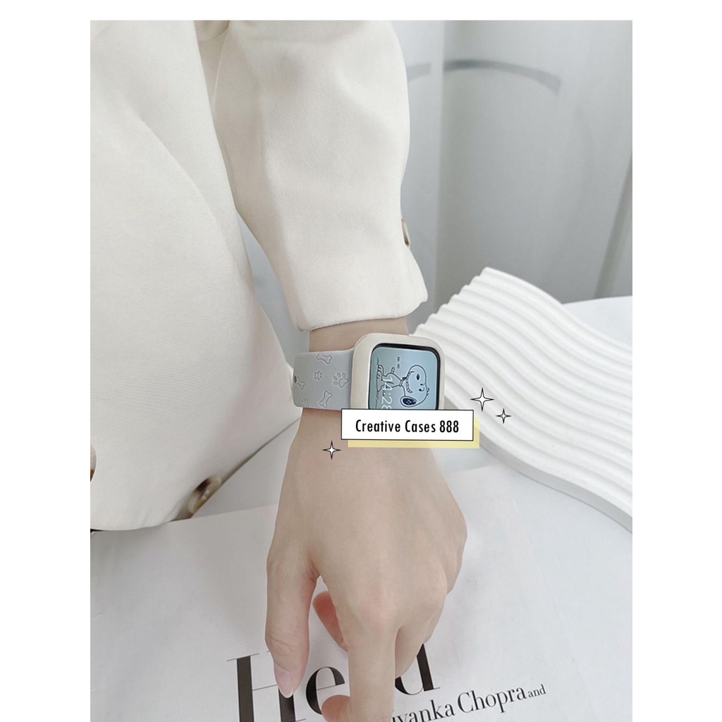 พร้อมส่ง สายนาฬิกา ปั้มลายการ์ตูน ใช้ได้กับ Smart Watch 8 7 6 5 4 3 2 1 Se Ultra รุ่น Ultra 8 Pro X10Promax Watch8Ultra