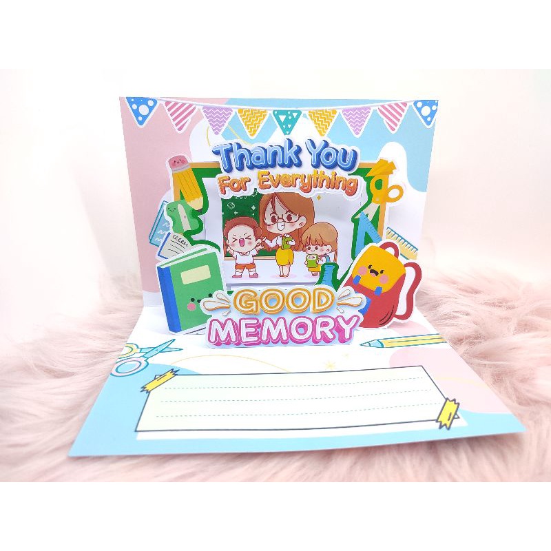 การ์ดป๊อปอัพ🌟 T003 ขอบคุณ คุณครู ปัจฉิม ใส่รูปได้ งานได้ส่งไว🌟 - รูปที่ 6