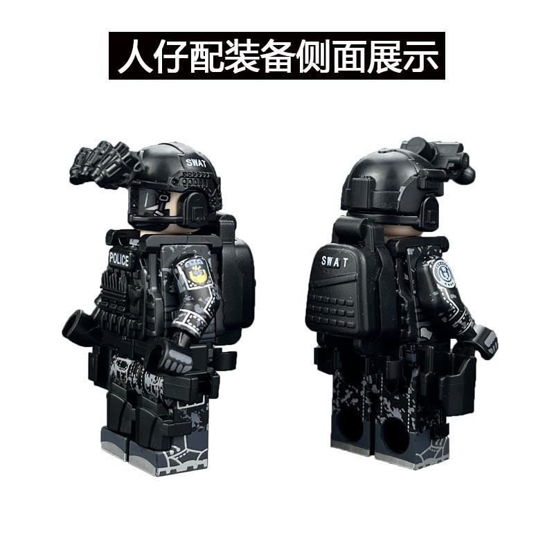 ฟิกเกอร์ตัวต่อเลโก้ รูปทหาร SWAT ขนาดเล็ก ของเล่นสําหรับเด็ก