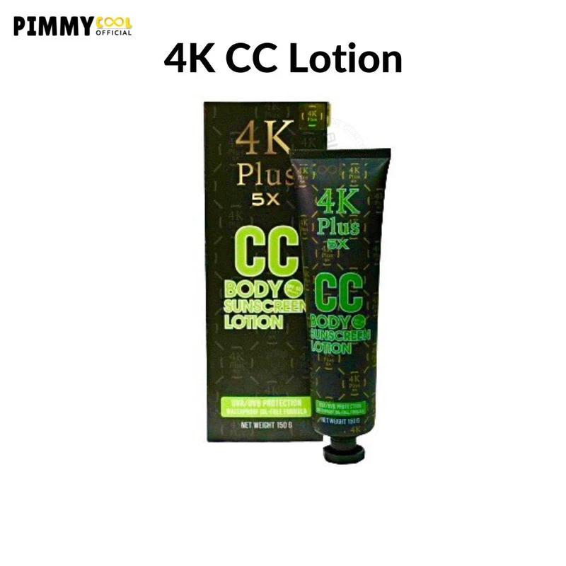 4K Plus ซีซี บอดี้ ซันสกรีน โลชั่น | 4K Plus 5 X CC Body Sunscreen Lotion 150 g •