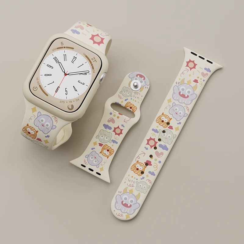 สายนาฬิกาข้อมือซิลิโคน ลายน่ารัก สําหรับ iwatch9 s8 7 6 5 Apple Watch 4 3applewatch2kksjys.th