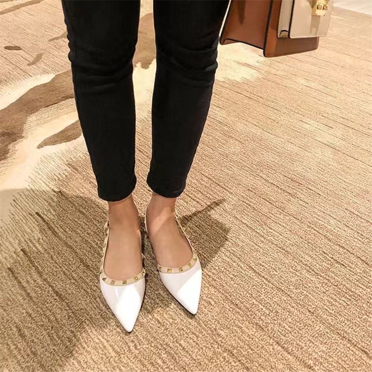 ใหม่ รองเท้าแตะหนัง ส้นแบน ขนาดใหญ่ 35-42 แฟชั่นฤดูร้อน สีนู้ด เซ็กซี่ สําหรับผู้หญิง 41 - รูปที่ 2