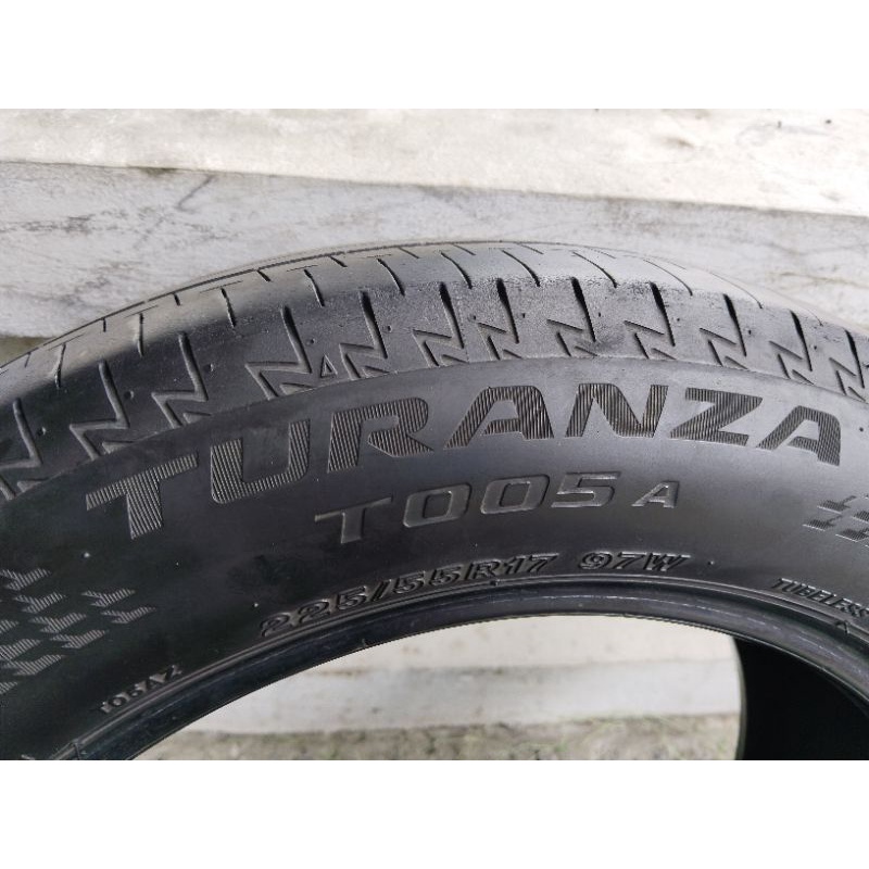 ยางเปอร์เซ็นต์ 225/55 R17 Bridgestone Turanza ปี18
