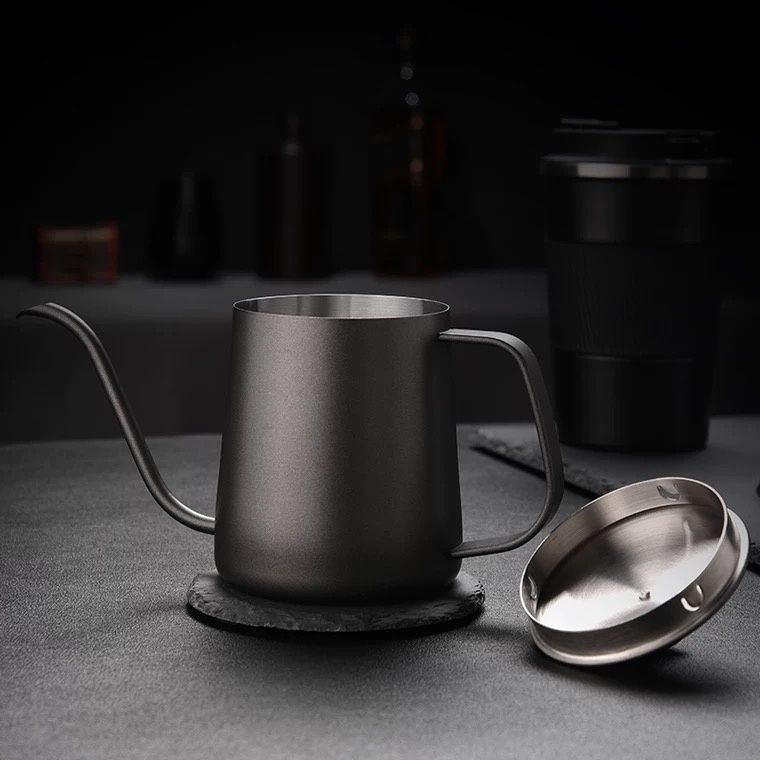 Dida กาดริปกาแฟ สแตนเลส สีเงิน/สีดำ 250ml/350ml/600ml Stainless Pour-Over Coffee Drip Pot 3ROW