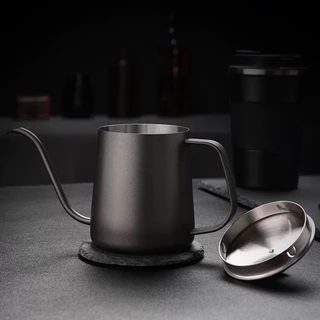 ☀️Sun&Shop กาดริปกาแฟ สแตนเลส สีเงิน/สีดำ 250ml/350ml/600ml Stainless Pour-Over Coffee Drip Pot FNSG