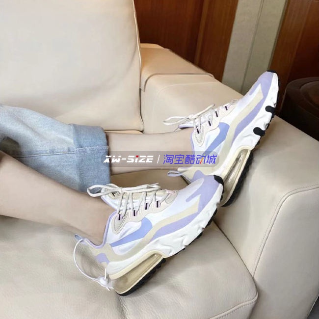 №✌ความปรารถนาสำหรับกีฬา Nike/Nike Air Max 270 React Women s Cushion รองเท้าวิ่ง CT1287-100