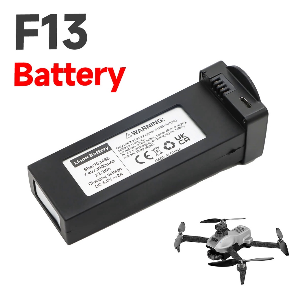 F13 Drone Battery Original 7.4V 3000MAh Battery For F13 Camera Drone Battery Lipo Battery Accessorie