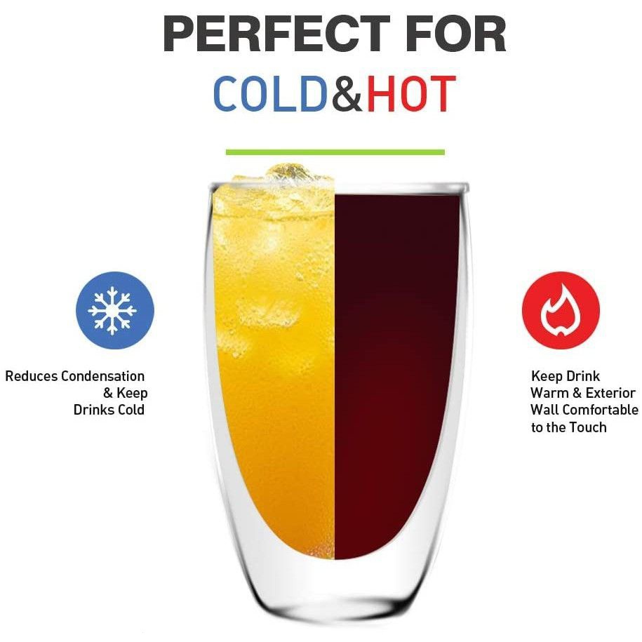 CoupleCoffee แก้วสองชั้น ขนาด 250-450 ml สวยงาม ทนทาน กันความร้อน ใส่น้ำร้อนเย็นได้ - รูปที่ 2