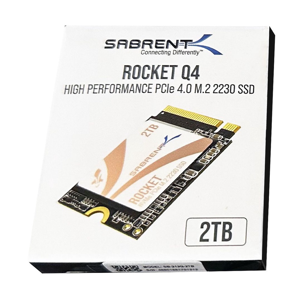 Sabrent 2TB Rocket Q4 2230 NVMe PCIe 4.0 M.2 2230 SSD (R:5000MB/s) - Steam Deck compatible, ‎SB-213Q