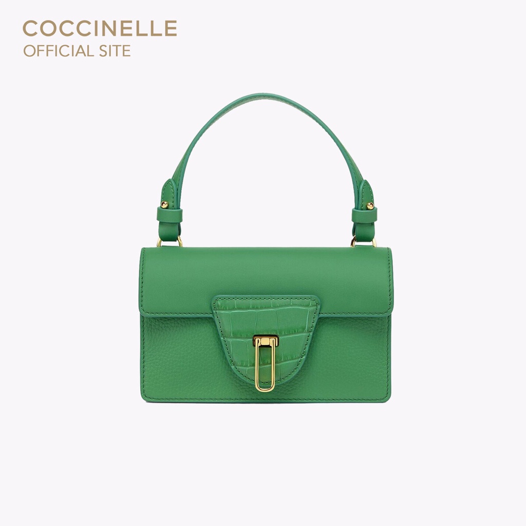 COCCINELLE กระเป๋าสะพายผู้หญิง รุ่น NICO MULTIMATERIAL MINI CROSSBODY BAG 550101 สี MUL.PEPPERMINT
