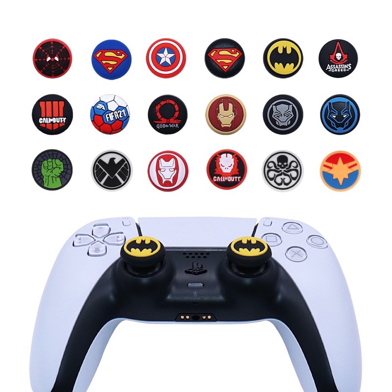 จุกยางซิลิโคนอนาล็อก (1 ชิ้น ) ลวดลายสุดเท่ PS5 PS4 Joy-Pro Steam Deck Xbox360 XboxOne XboxSeriesS/X หนาเกรดดี คุณภาพดี