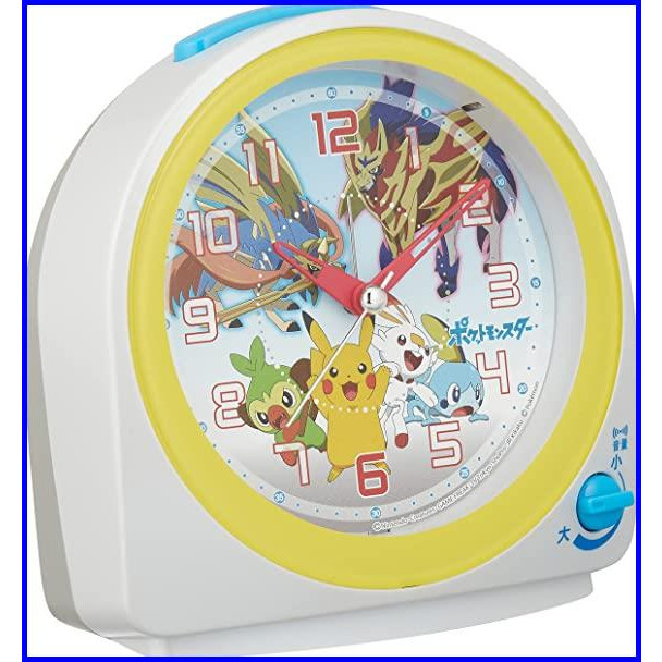 Seiko Clock Alarm Clock Character Pokemon White Pearl 130 x 127 x 71mm CQ422W