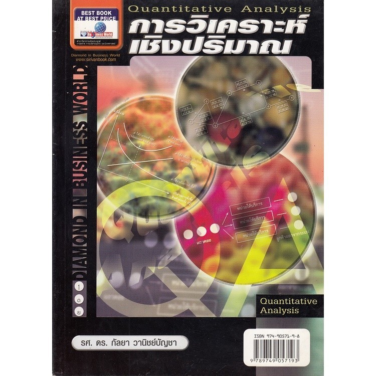 DKTODAY หนังสือ การวิเคราะห์เชิงปริมาณ QUANTITATIVE ANALYSIS  อ.ศิริวรรณ เสรีรัตน์ **สภาพเก่า ลดราคา