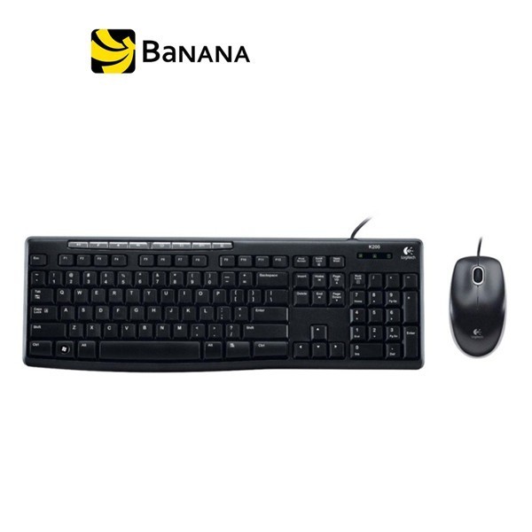 Logitech Keyboard + Mouse Laser desktop MK200 by Banana IT