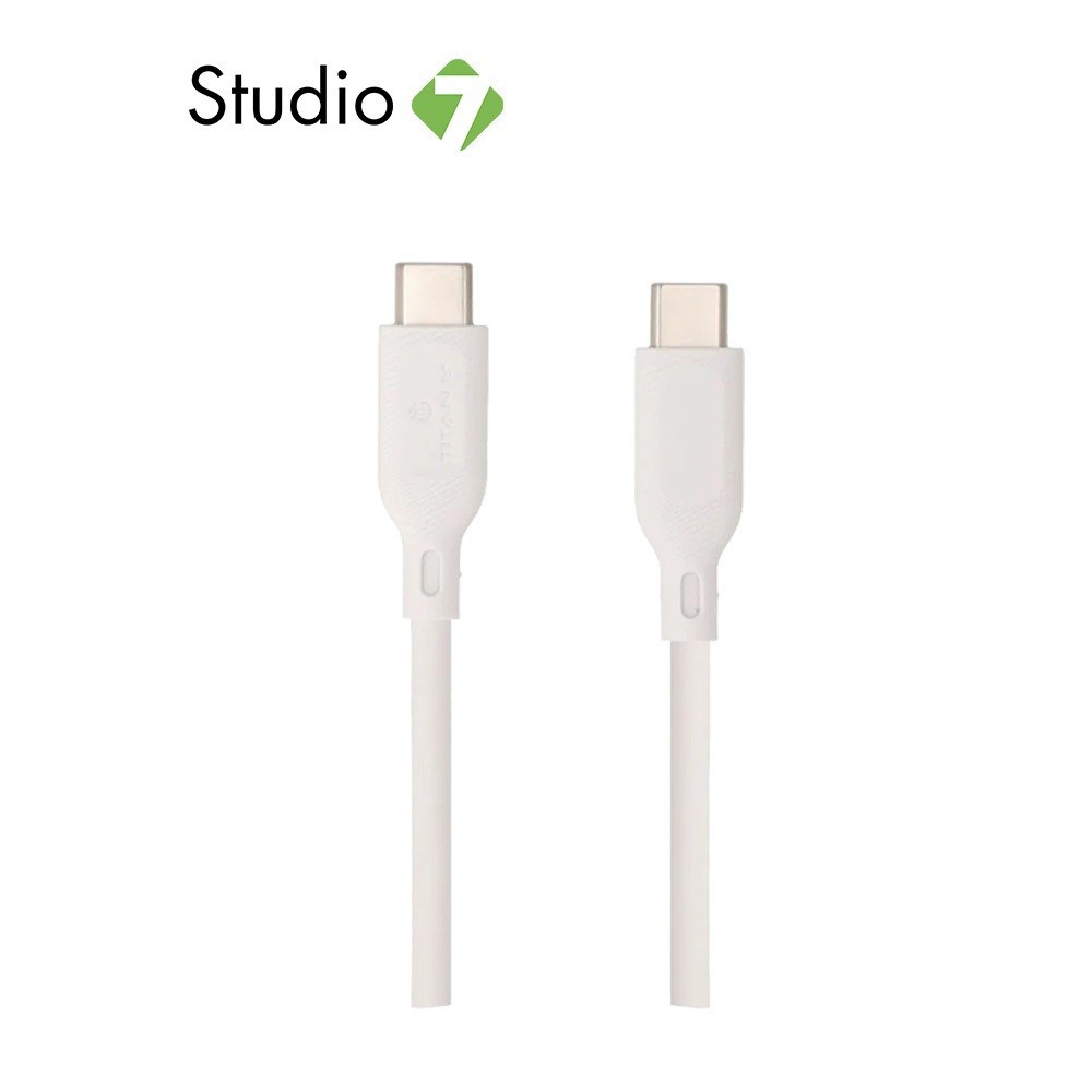 สายชาร์จ TITANV USB-C to USB-C 60W (TI-C03) Basic White by Studio 7