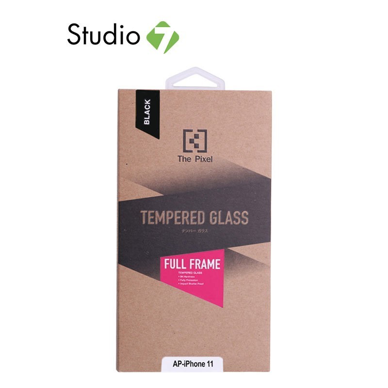 Pixel Tempered Glass Full Frame for Apple iPhone 11 Black by Studio7