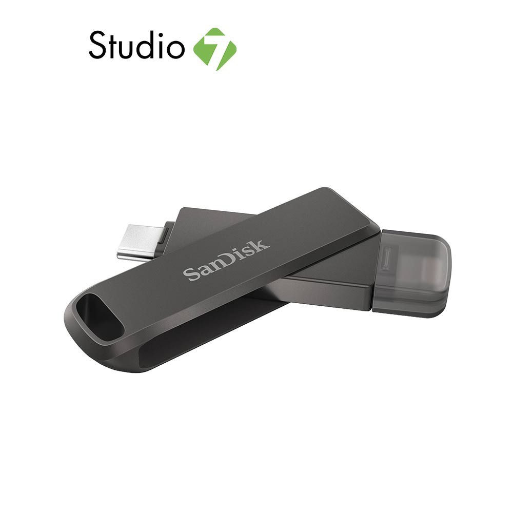 SanDisk iXpand Flash Drive Luxe Black Lightning and Type-C USB3.1 แฟลชไดร์ฟ by Studio 7