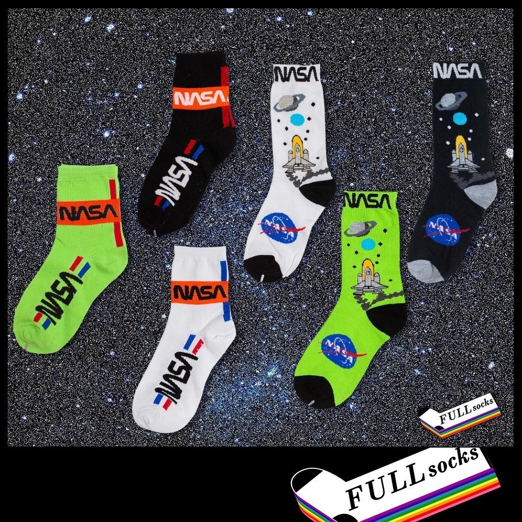 ถุงเท้า นาซ่า ขนาด Free Size NASA Socks