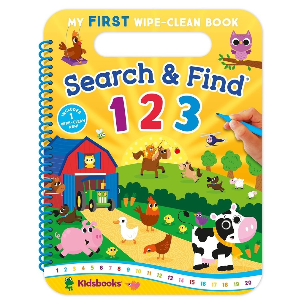 หนังสืออังกฤษใหม่ My First Wipe-Clean Search &amp; Find 123