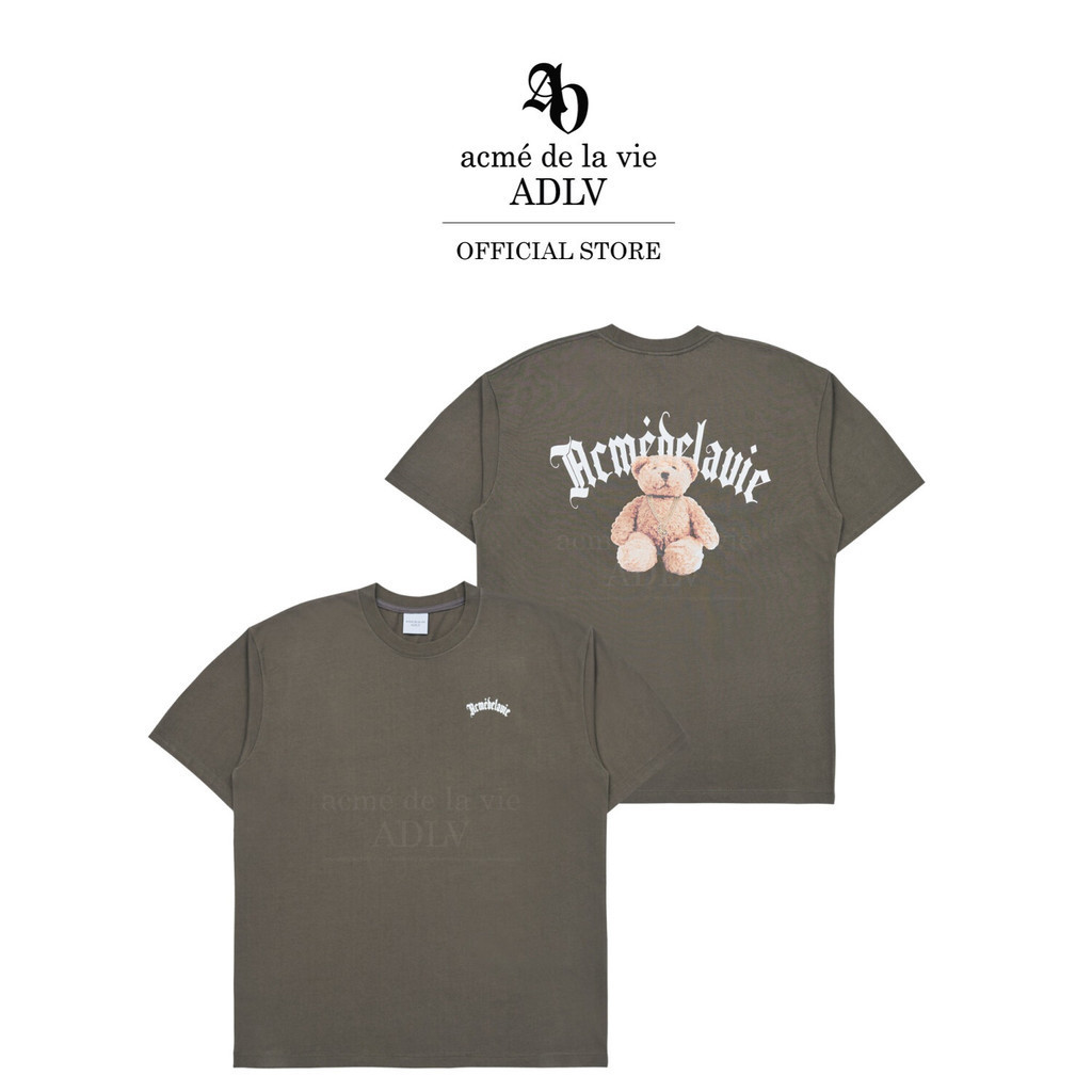 ADLV เสื้อยืด Oversize Gold Chain Bear Doll Short Sleeve T-Shirt Cocoa Brown (50082OGCSSUF3BRXX)