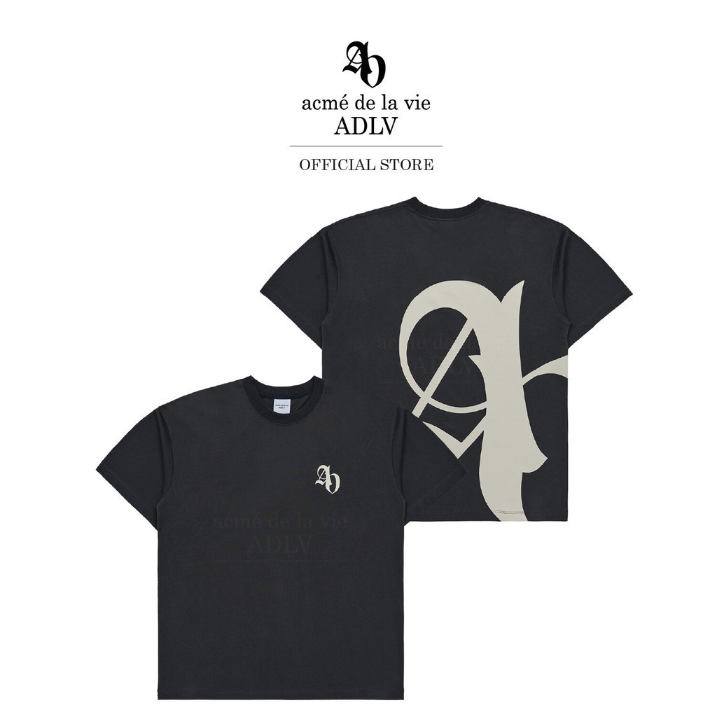 ADLV เสื้อยืด Oversize Big New Symbol Printing Short Sleeve T-Shirt Charcoal Grey (50061SBSSSUF3GYXX)