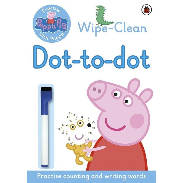 หนังสืออังกฤษใหม่มือ1พร้อมส่ง PEPPA: WIPE-CLEAN DOT-TO-DOT [3-5]