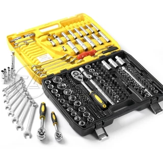 DELTON King Tools เครื่องมือช่าง ประแจ ชุดบล็อก 216 ชิ้น(ชุดใหญ่)ขนาด 1/4 นิ้ว 3/8 นิ้ว 1/2 นิ้ว ชุดประแจ รุ่นDKT-216PCS