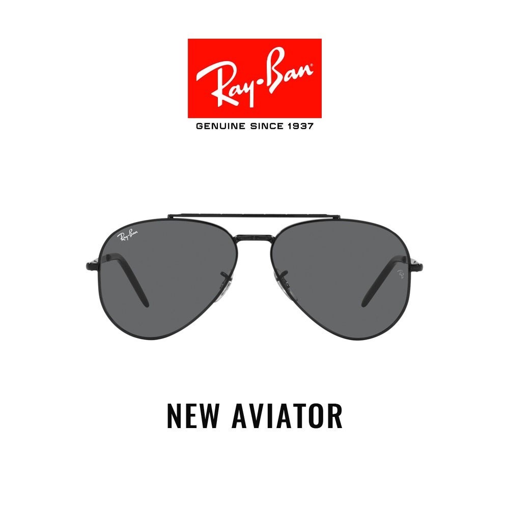 RAY-BAN NEW AVIATOR - RB3625 002/B1 -Sunglasses แว่นกันแดด