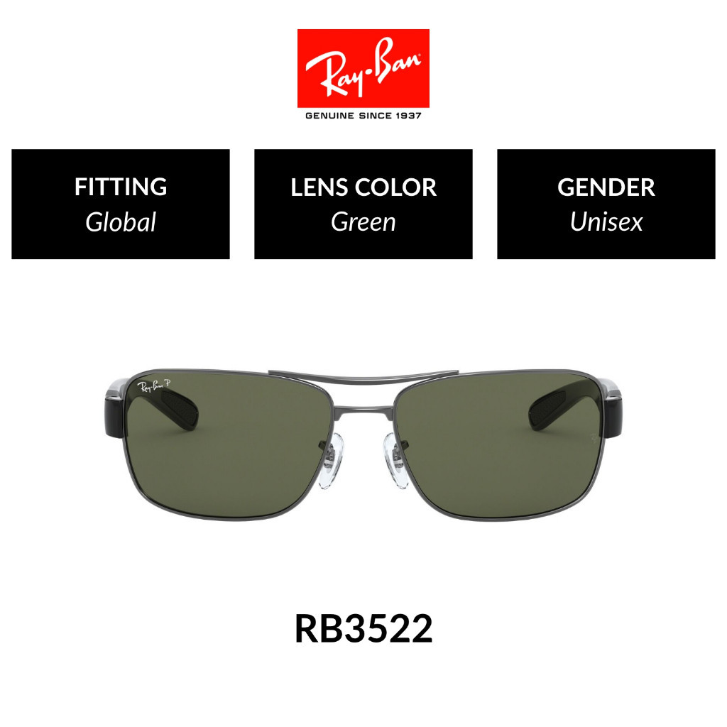 Ray-Ban - RB3522 Polarized 004/9A - size 64 แว่นกันแดด