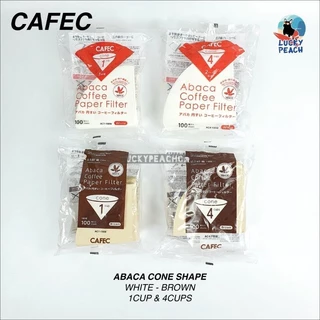 CAFEC Abaca Paper Filter [Cone Shape] White/Brown สินค้าของแท้จากญี่ปุ่น