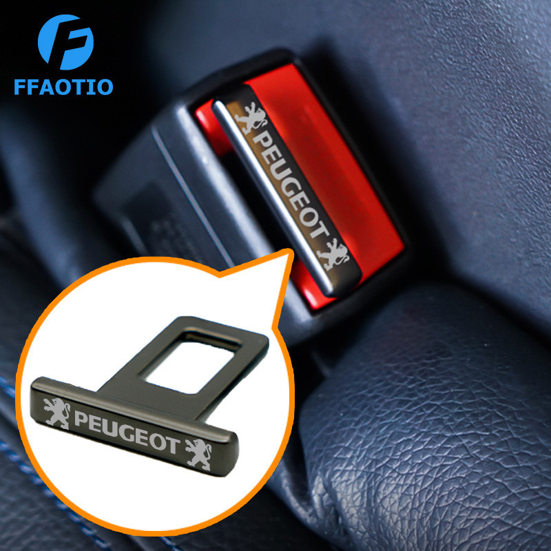 FFAOTIO หัวเสียบเข็มขัดนิรภัยรถยนต์ ตัวเสียบเข็มขัดนิรภัย สำหรับ Peugeot 406 3008 2008 405 5008
