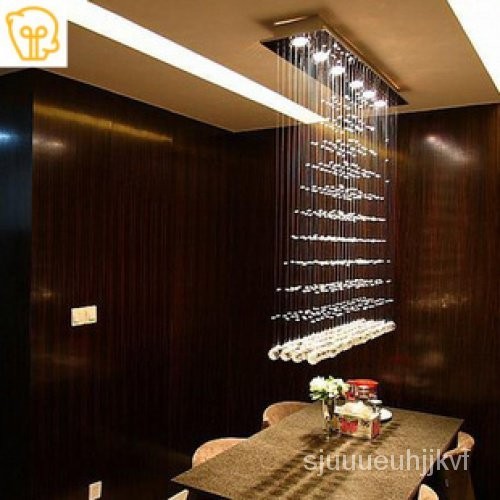 โคมระย้าคริสตัลที่ทันสมัยโคมไฟร้านอาหารสายแขวนโคมไฟคริสตัลโคมไฟบาร์โคมไฟพาร์ติชัน8811 IDBO