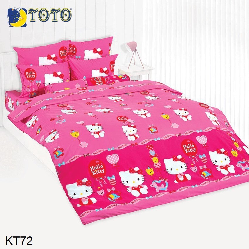 Toto โตโต้ ผ้าปูที่นอน (ไม่รวมผ้านวม) 3.5ฟุต 5ฟุต 6ฟุต คิตตี้ Hello Kitty KT72
