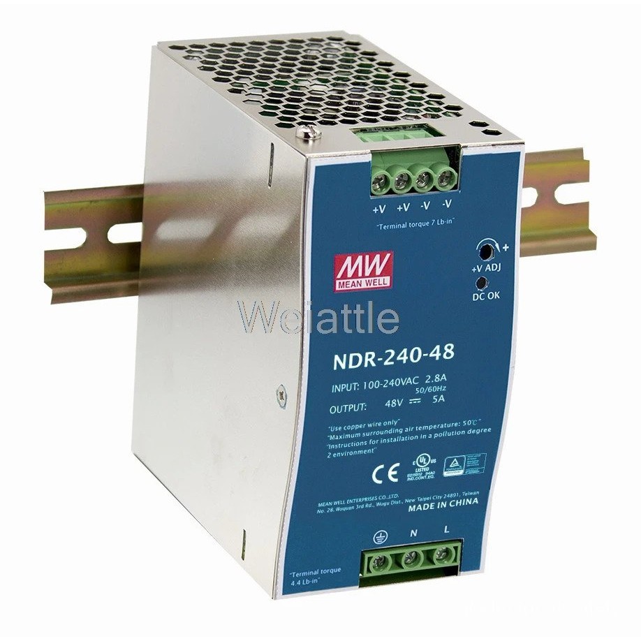 MEAN WELL Original NDR-240-24 24V 10A Meanwell NDR-240 24V 240W Single Output Industrial DIN Rail Po