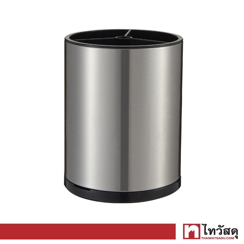 KASSA HOME ที่ใส่ช้อนและอุปกรณ์ครัวสเตนเลส Danin รุ่น H2760 ขนาด 17 x 17 x 21 ซม. สีเงิน