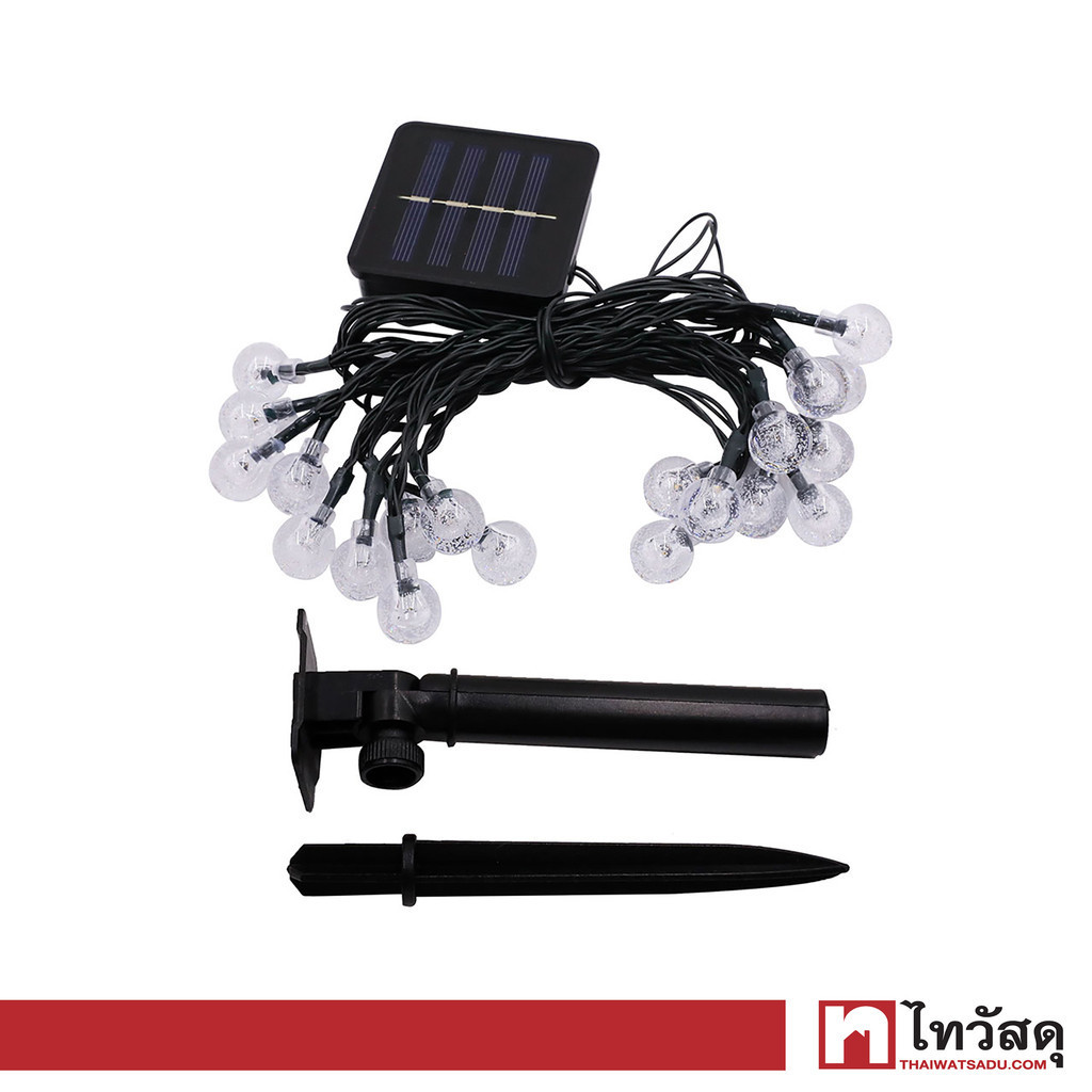 LUZINO ไฟประดับตกแต่งโซลาร์ LED 20 ดวง Warm White รุ่น SL2406-5m ขนาด 5 ม.