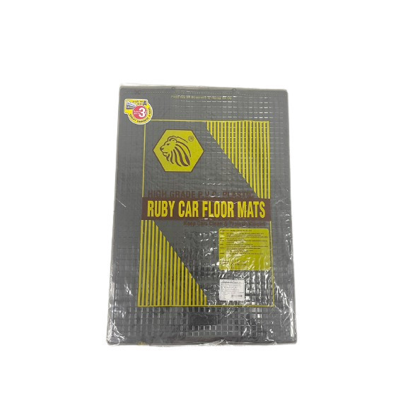 ยางปูพื้น 4ชิ้น PVC แผ่นเรียบเล็ก ดำโปร่ง VN-920-1 VTN