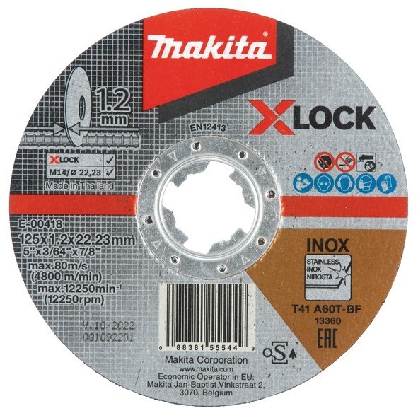 MAKITA ใบตัดเหล็ก,STL 5"x1.2มม. E-00418