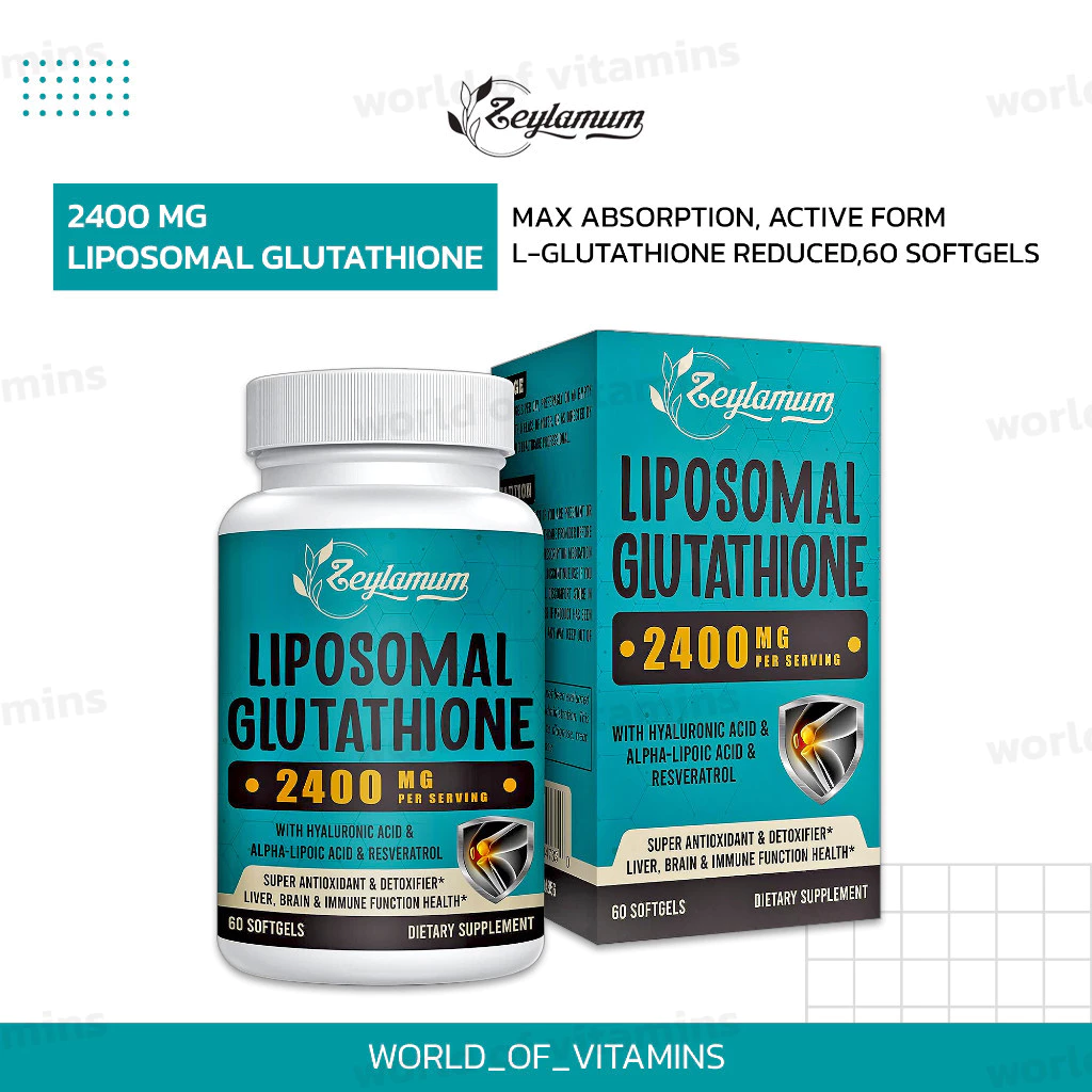 Zeylamum Liposomal Glutathione 2400mg 60 Softgels thumbnail 4