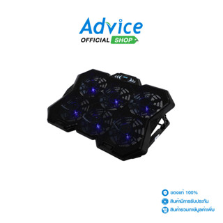 OKER Cooler Pad (6 Fan)  F-749 Black - A0143967