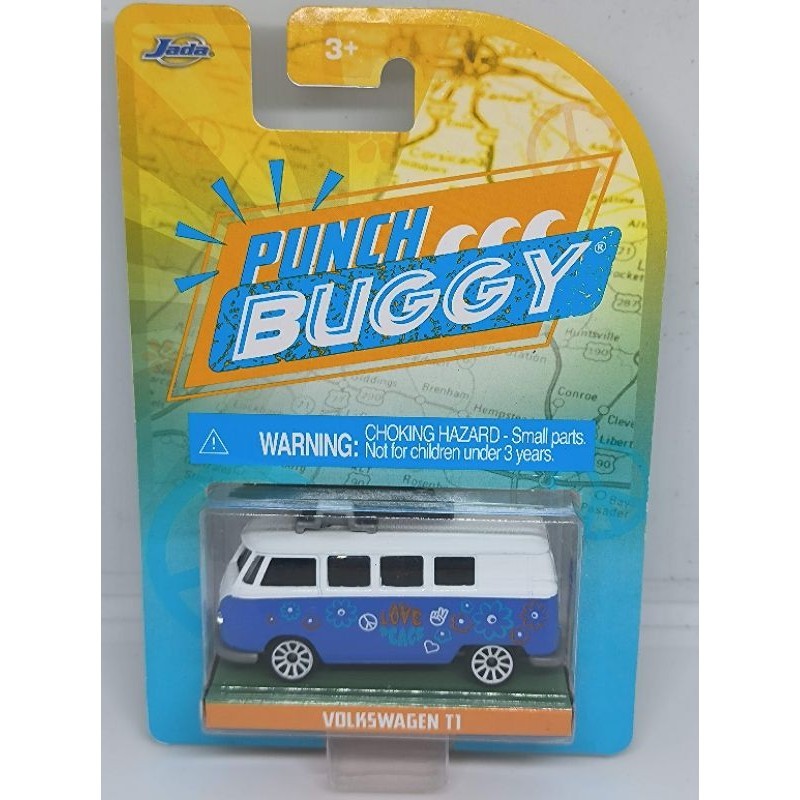 Jada Punch Buggy Volkswagen T1 Blue-Love Peach มาจอเร็ตต์ รถสะสม คละแบบ