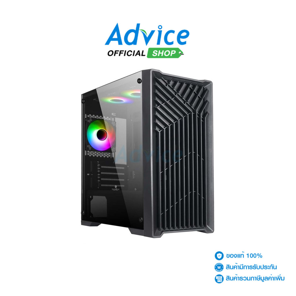 TSUNAMI mATX CASE (NP) UNLIMITED DEEPSPACE M211W-K TG ARGB (BLACK) - A0154398