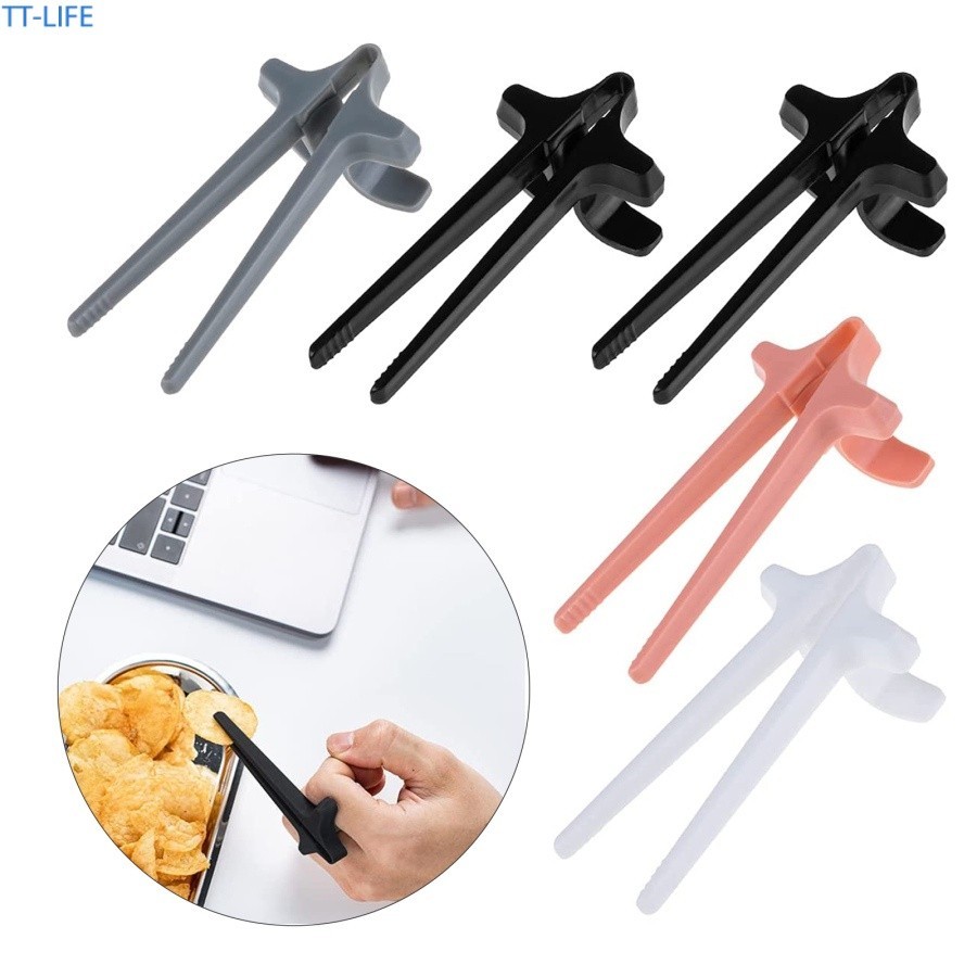 【TTLIFE】1Pc Hands-free Chopstick Easy To Use Plastic Multifunctional Snack Clip Convenient Tong For Gaming
