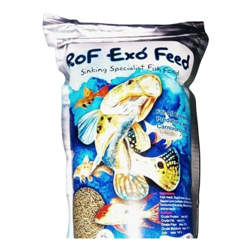 ขายอาหารปลา RoF Exo Feed ชนิดจมน้ำ น้ำหนัก 1300g.