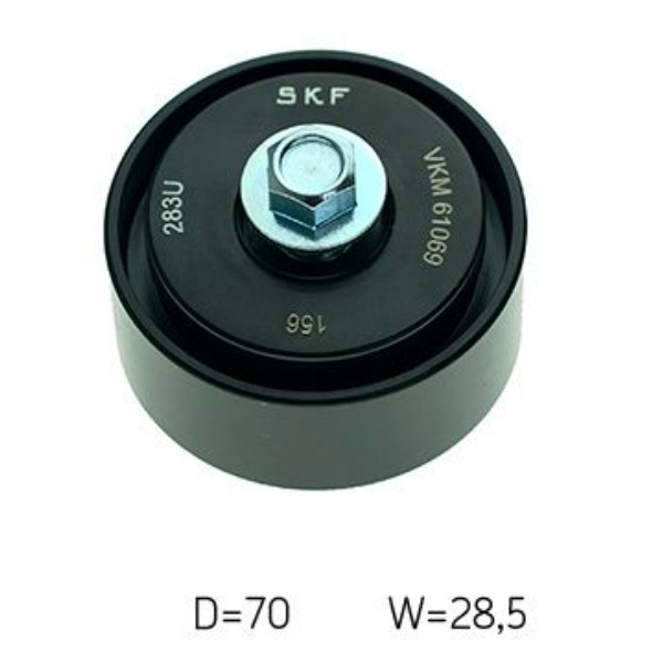 SKF ลูกรอกสายพานหน้าเครื่อง VIGO,REVO 1KD-2KD,1GD-2GD ขนาด70มิล ตัวล่าง ลูกรอกสายพานไดร์ชาร์จ VKM610