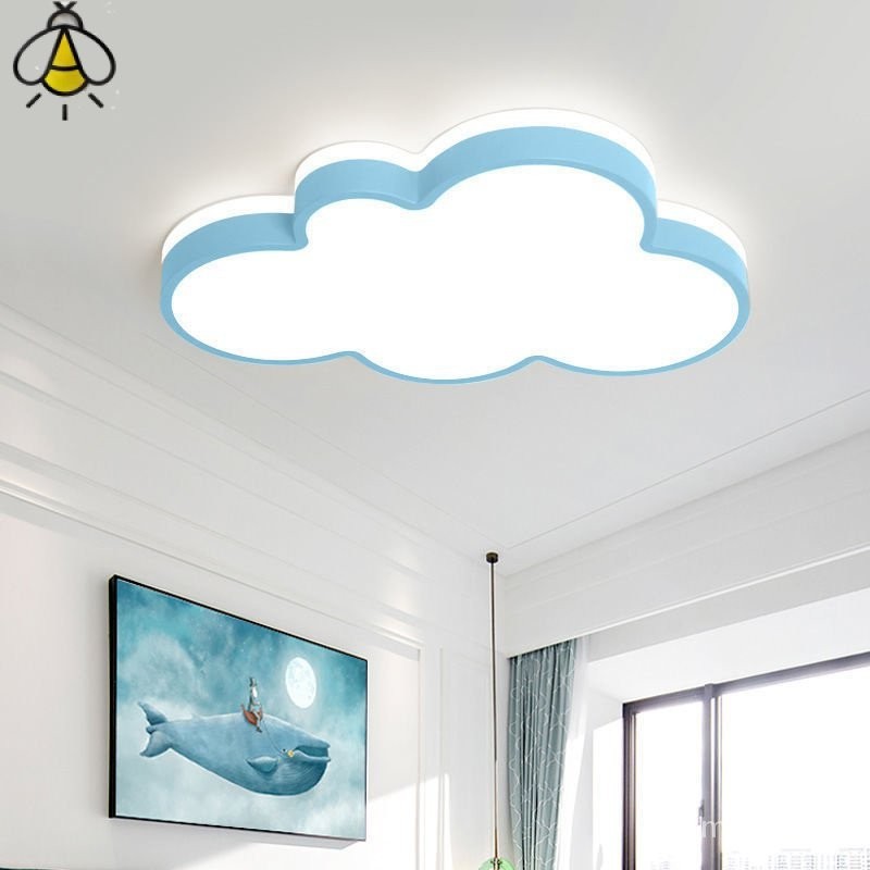 ห้องเด็กโคมไฟติดผนังโคมไฟเมฆสร้างสรรค์การ์ตูนห้องนอนโคมไฟห้องพักชายและหญิงโคมไฟห้องนั่งเล่นนอร์ดิก AOEN