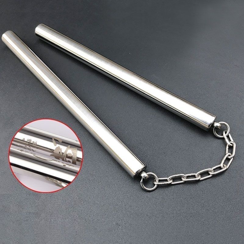 เหล็กกล้าไร้สนิม Stainless steel Nunchakus กระบองสองท่อน กระบองสองท่อนเหล็ก กระบอง2ท่อน กระบองสองท่อน อุปกรณ์ออกกำลังกาย
