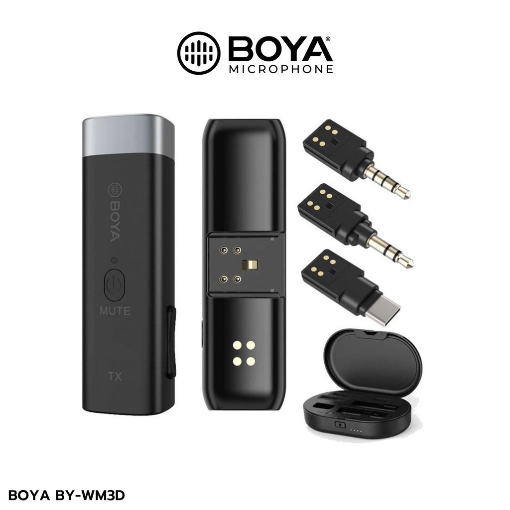 Boya BY-WM3D 2.4Ghz Wireless Microphone ไมค์ไร้สาย แบบติดปกเสื้อ ขนาดเล็ก