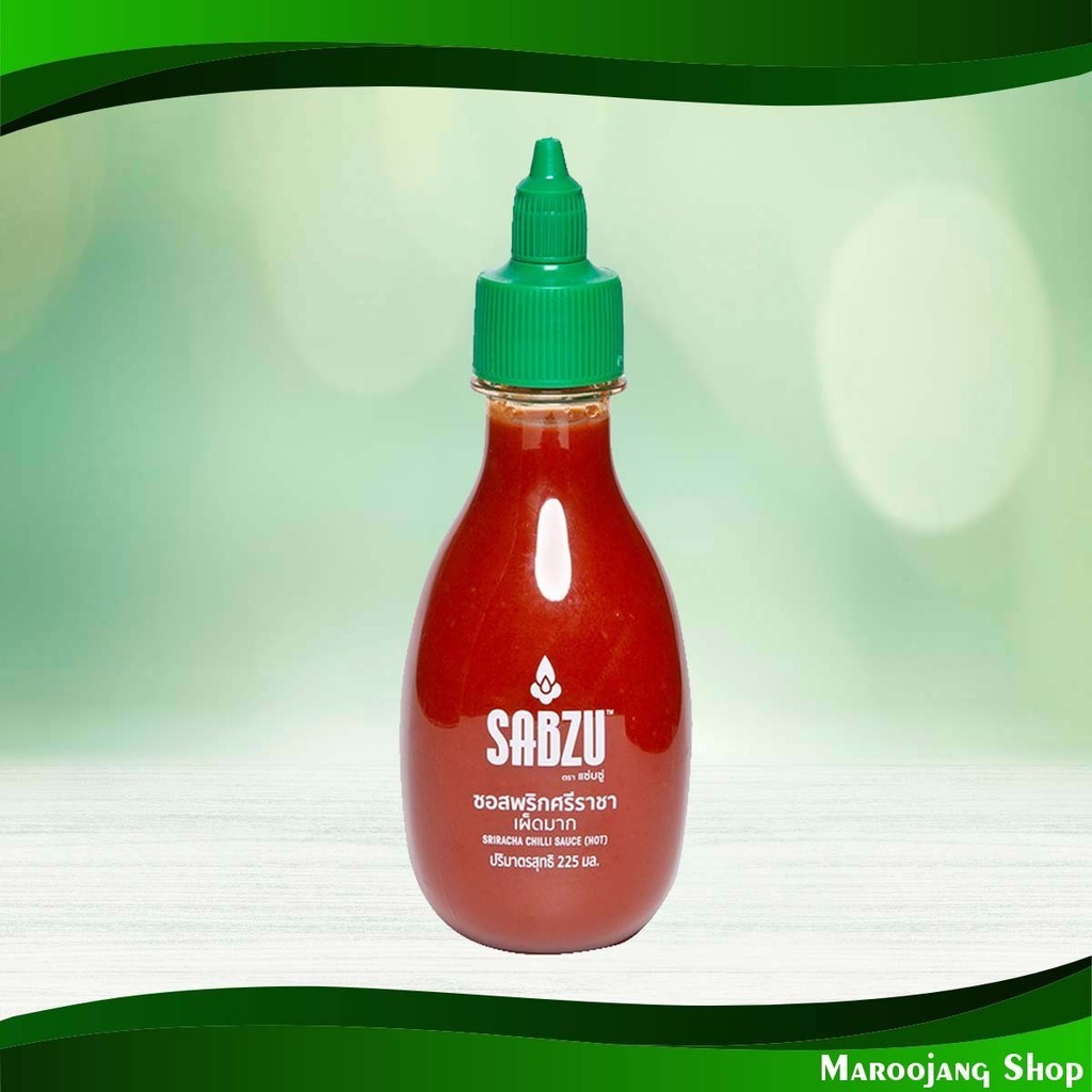 ซอสพริกศรีราชาขวดเพ็ท แซ่บซู่ 225 มล. Pet Bottle Sriracha Chili Sauce Sabzu