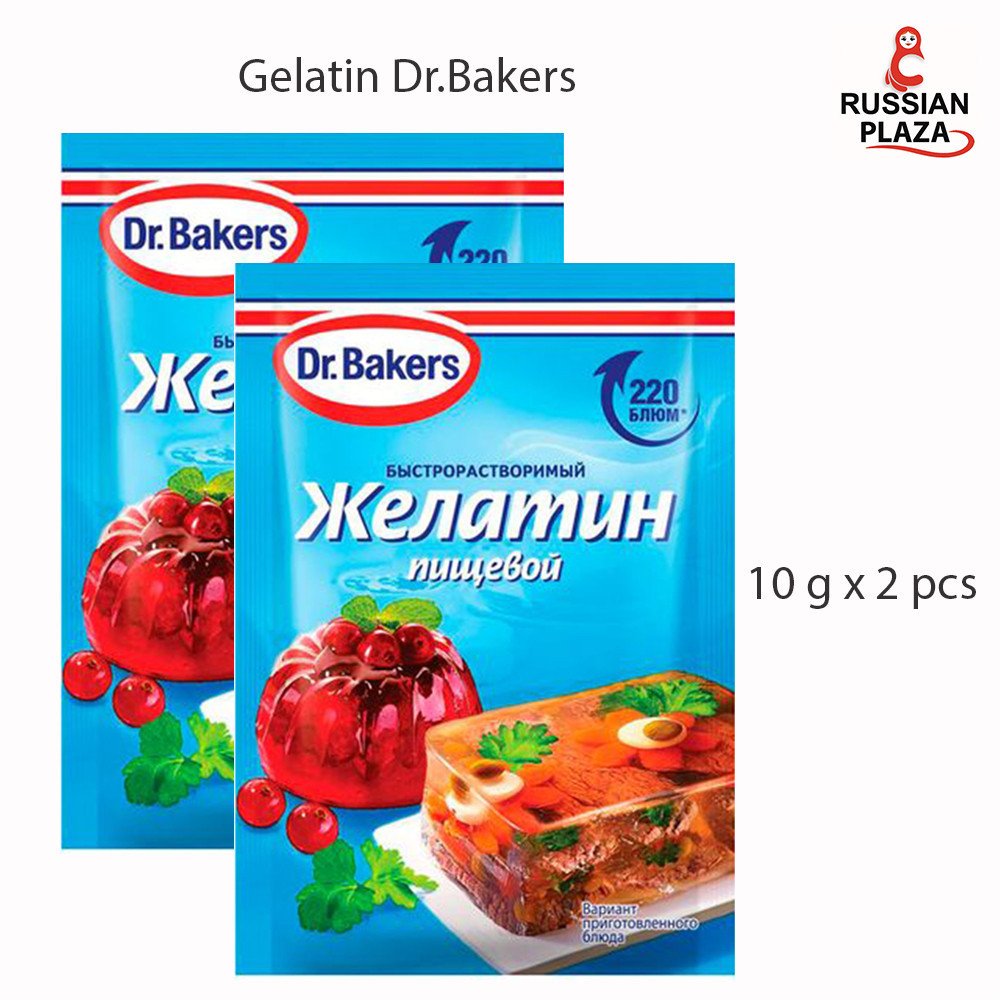 Dr. Bakers Gelatin / (Rebranded from Dr. Oetker) Instant Food Gelatin 10 g x 2 pieces / Gelatin 10 g